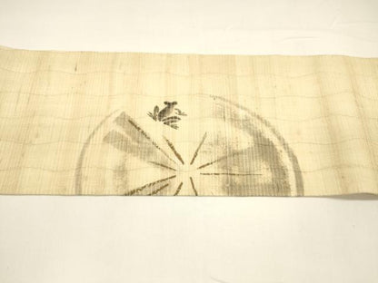 平和屋着物＊夏物 つけ帯 手描き 蛙 麻 逸品 DAAY8129cm