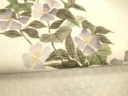 平和屋着物＊夏物 九寸名古屋帯 手描き 枝花文 正絹 逸品 DAAY8130cm