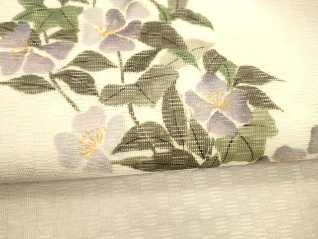平和屋着物＊夏物 九寸名古屋帯 手描き 枝花文 正絹 逸品 DAAY8130cm