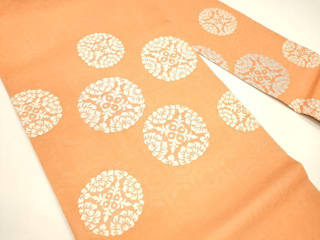 平和屋着物＊夏物 九寸名古屋帯 唐織 花丸文 正絹 逸品 DAAY8131cm