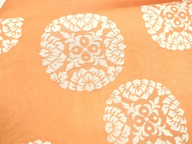 平和屋着物＊夏物 九寸名古屋帯 唐織 花丸文 正絹 逸品 DAAY8131cm