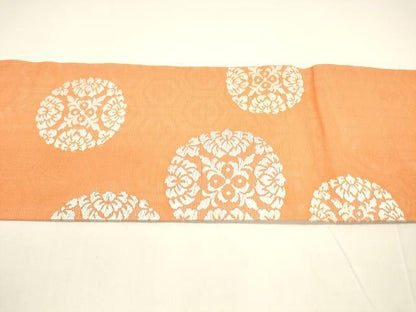 平和屋着物＊夏物 九寸名古屋帯 唐織 花丸文 正絹 逸品 DAAY8131cm