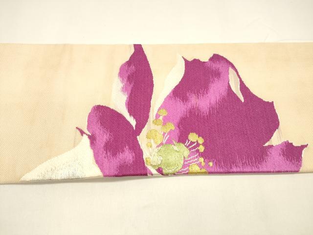 平和屋着物＊夏物　アンティーク　大正ロマン　九寸　枝花文　金糸　正絹　逸品　DAAY8136cm