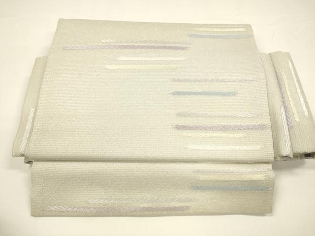 平和屋着物＊夏物 ワンタッチつけ帯 横段文 銀糸 正絹 逸品 DAAY8143cm