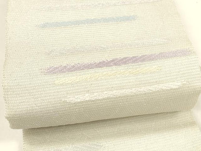 平和屋着物＊夏物 ワンタッチつけ帯 横段文 銀糸 正絹 逸品 DAAY8143cm
