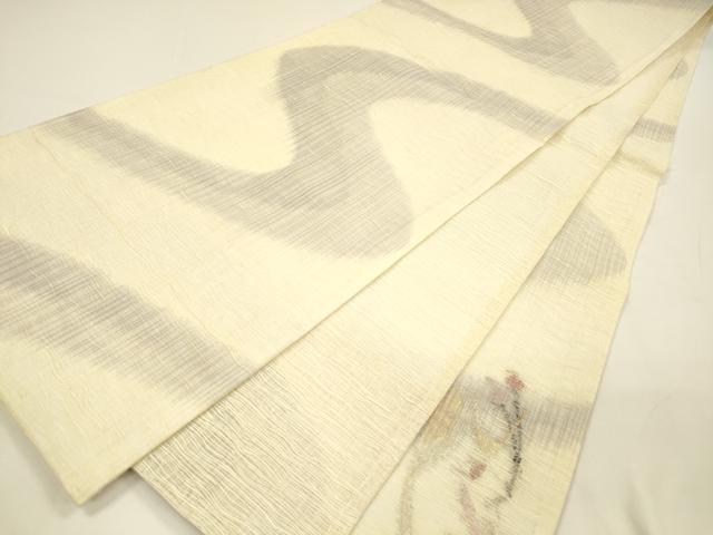 平和屋着物＊夏物 太鼓柄袋帯 流水花鳥文 金銀糸 正絹 逸品 DAAY8144cm