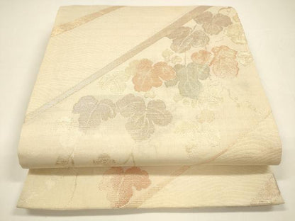 平和屋着物＊夏物 六通柄袋帯 蔦の葉文 金糸 正絹 逸品 DAAY8148cm