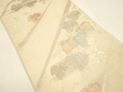 平和屋着物＊夏物 六通柄袋帯 蔦の葉文 金糸 正絹 逸品 DAAY8148cm
