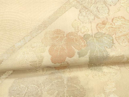 平和屋着物＊夏物 六通柄袋帯 蔦の葉文 金糸 正絹 逸品 DAAY8148cm