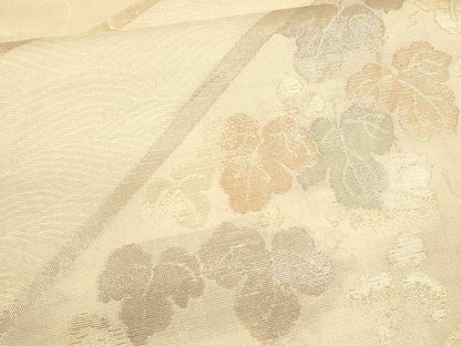 平和屋着物＊夏物 六通柄袋帯 蔦の葉文 金糸 正絹 逸品 DAAY8148cm
