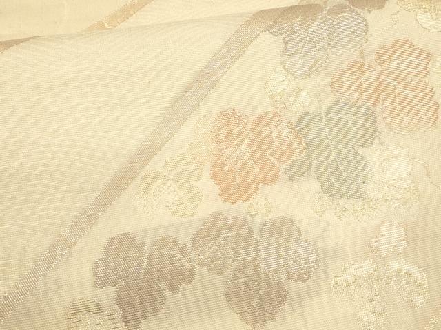 平和屋着物＊夏物 六通柄袋帯 蔦の葉文 金糸 正絹 逸品 DAAY8148cm