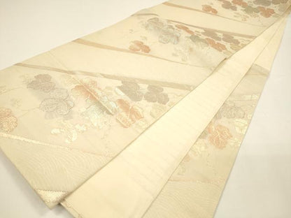 平和屋着物＊夏物 六通柄袋帯 蔦の葉文 金糸 正絹 逸品 DAAY8148cm