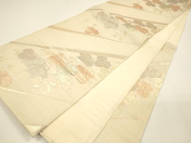 平和屋着物＊夏物 六通柄袋帯 蔦の葉文 金糸 正絹 逸品 DAAY8148cm