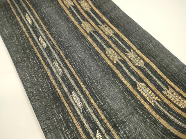 平和屋着物＊夏物 太鼓柄袋帯 矢羽間道 金銀糸 正絹 逸品 DAAY8149cm