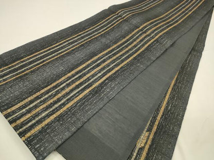 平和屋着物＊夏物 太鼓柄袋帯 矢羽間道 金銀糸 正絹 逸品 DAAY8149cm