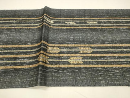 平和屋着物＊夏物 太鼓柄袋帯 矢羽間道 金銀糸 正絹 逸品 DAAY8149cm
