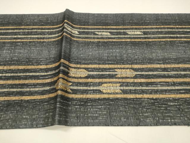 平和屋着物＊夏物 太鼓柄袋帯 矢羽間道 金銀糸 正絹 逸品 DAAY8149cm