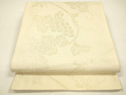 平和屋着物＊夏物 全通柄袋帯 葡萄蔦の葉文 金糸 正絹 逸品 DAAY8151cm
