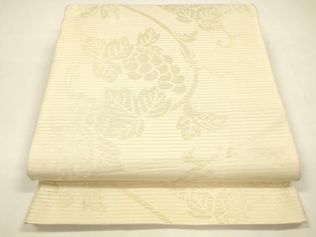 平和屋着物＊夏物 全通柄袋帯 葡萄蔦の葉文 金糸 正絹 逸品 DAAY8151cm