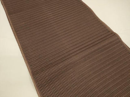 平和屋着物＊夏物 八寸名古屋帯 抽象文様 赤褐色 正絹 逸品 DAAY8155cm