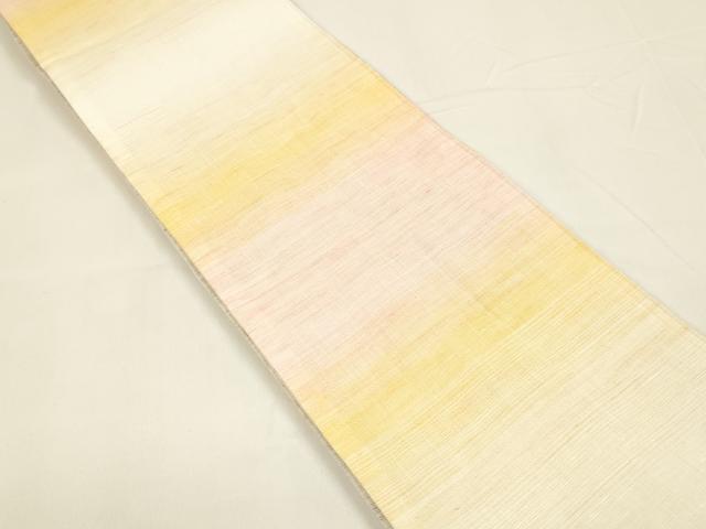 平和屋着物＊夏物　半幅帯　紅花染　霞文　麻　逸品　DAAY8157cm