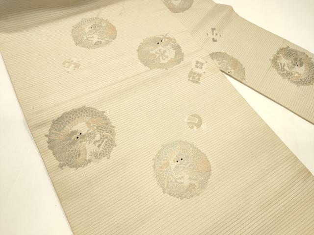 平和屋着物＊夏物 アンティーク 大正ロマン 九寸名古屋帯 唐織 宝尽くし龍文 正絹 逸品 DAAY8161cm