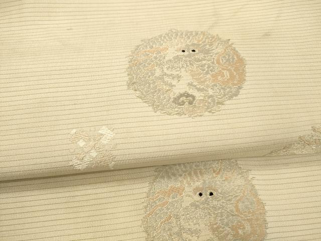 平和屋着物＊夏物 アンティーク 大正ロマン 九寸名古屋帯 唐織 宝尽くし龍文 正絹 逸品 DAAY8161cm