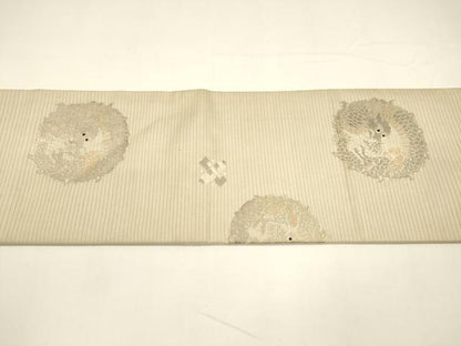 平和屋着物＊夏物 アンティーク 大正ロマン 九寸名古屋帯 唐織 宝尽くし龍文 正絹 逸品 DAAY8161cm