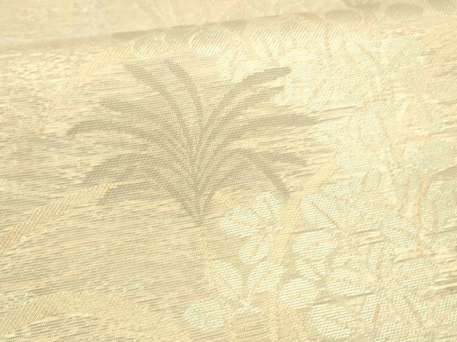 平和屋着物＊夏物 織物一筋名門 織悦 全通柄 本袋帯 草葉文 金銀糸 正絹 逸品 DAAY8162cm