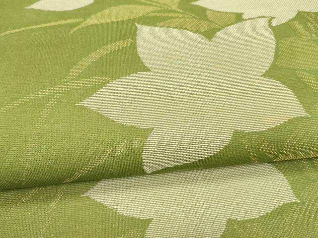 平和屋着物＊夏物 九寸名古屋帯 草花文 金糸 正絹 逸品 DAAY8164cm