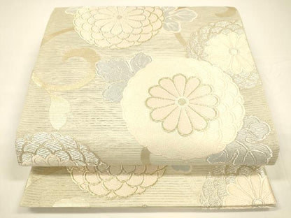 平和屋着物＊夏物 六通柄袋帯 唐織 花唐草文 金銀糸 正絹 逸品 DAAY8165cm