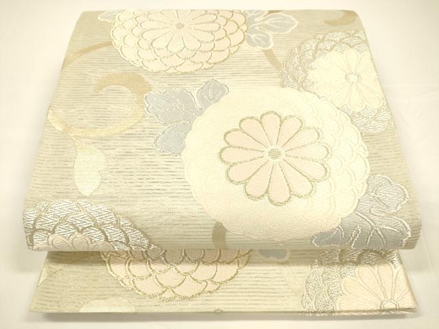 平和屋着物＊夏物 六通柄袋帯 唐織 花唐草文 金銀糸 正絹 逸品 DAAY8165cm