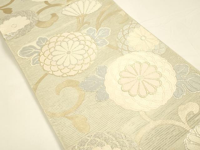 平和屋着物＊夏物 六通柄袋帯 唐織 花唐草文 金銀糸 正絹 逸品 DAAY8165cm