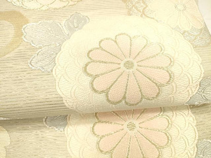 平和屋着物＊夏物 六通柄袋帯 唐織 花唐草文 金銀糸 正絹 逸品 DAAY8165cm