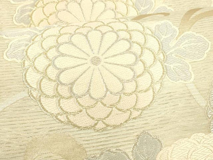 平和屋着物＊夏物 六通柄袋帯 唐織 花唐草文 金銀糸 正絹 逸品 DAAY8165cm