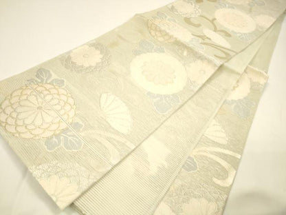 平和屋着物＊夏物 六通柄袋帯 唐織 花唐草文 金銀糸 正絹 逸品 DAAY8165cm