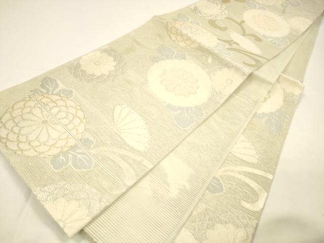 平和屋着物＊夏物 六通柄袋帯 唐織 花唐草文 金銀糸 正絹 逸品 DAAY8165cm