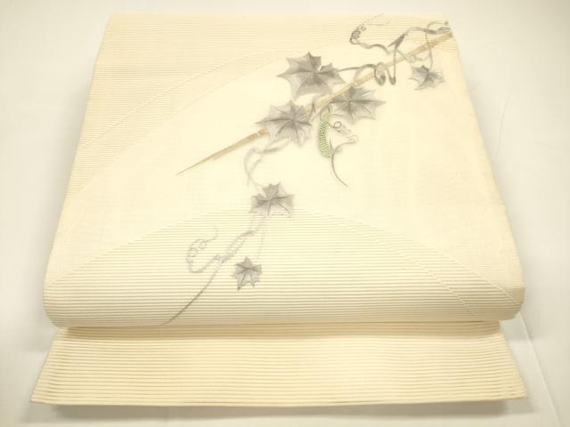 平和屋着物＊夏物 中国三大刺繍 相良刺繍 総刺繍 絽綴れ 太鼓柄袋帯 成り物蔦の葉文 正絹 逸品 DAAY8169cm