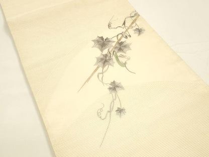 平和屋着物＊夏物 中国三大刺繍 相良刺繍 総刺繍 絽綴れ 太鼓柄袋帯 成り物蔦の葉文 正絹 逸品 DAAY8169cm