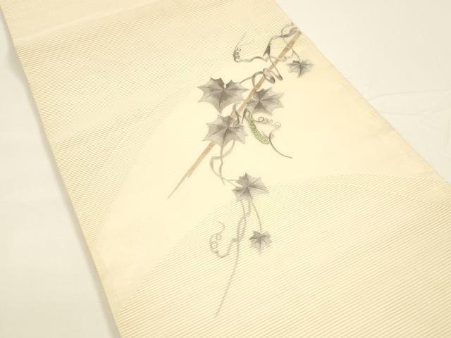 平和屋着物＊夏物 中国三大刺繍 相良刺繍 総刺繍 絽綴れ 太鼓柄袋帯 成り物蔦の葉文 正絹 逸品 DAAY8169cm