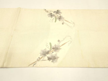 平和屋着物＊夏物 中国三大刺繍 相良刺繍 総刺繍 絽綴れ 太鼓柄袋帯 成り物蔦の葉文 正絹 逸品 DAAY8169cm