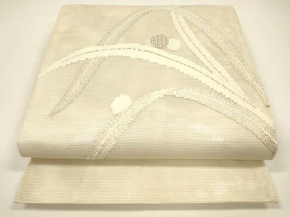 平和屋着物＊夏物 太鼓柄 本袋帯 露草文 銀糸 正絹 逸品 DAAY8172cm