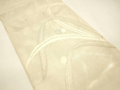 平和屋着物＊夏物 太鼓柄 本袋帯 露草文 銀糸 正絹 逸品 DAAY8172cm