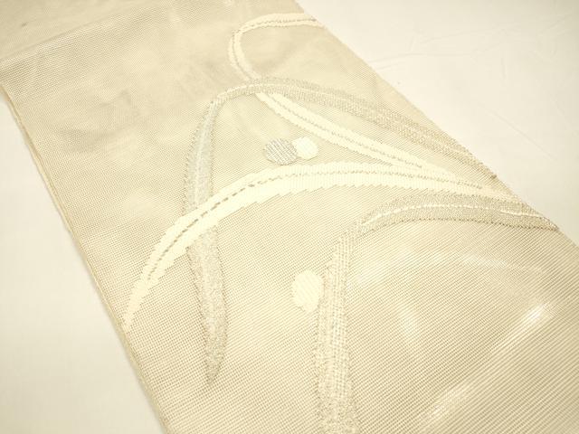 平和屋着物＊夏物 太鼓柄 本袋帯 露草文 銀糸 正絹 逸品 DAAY8172cm