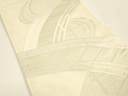 平和屋着物＊夏物 六通柄袋帯 渡橋流水文 銀糸 正絹 逸品 DAAY8174cm