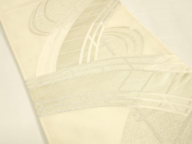 平和屋着物＊夏物 六通柄袋帯 渡橋流水文 銀糸 正絹 逸品 DAAY8174cm