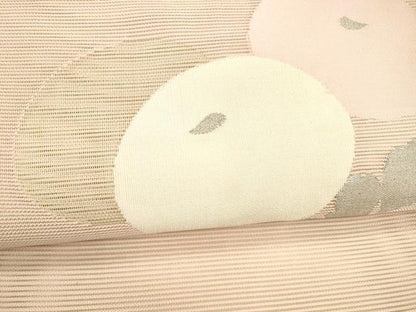 平和屋着物＊夏物 絽綴れ 八寸名古屋帯 枝花文 銀糸 正絹 逸品 DAAY8176cm