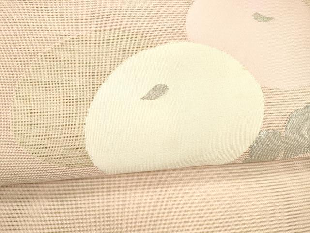 平和屋着物＊夏物 絽綴れ 八寸名古屋帯 枝花文 銀糸 正絹 逸品 DAAY8176cm