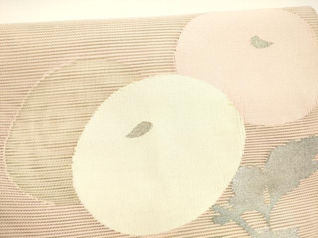 平和屋着物＊夏物 絽綴れ 八寸名古屋帯 枝花文 銀糸 正絹 逸品 DAAY8176cm