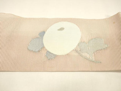 平和屋着物＊夏物 絽綴れ 八寸名古屋帯 枝花文 銀糸 正絹 逸品 DAAY8176cm